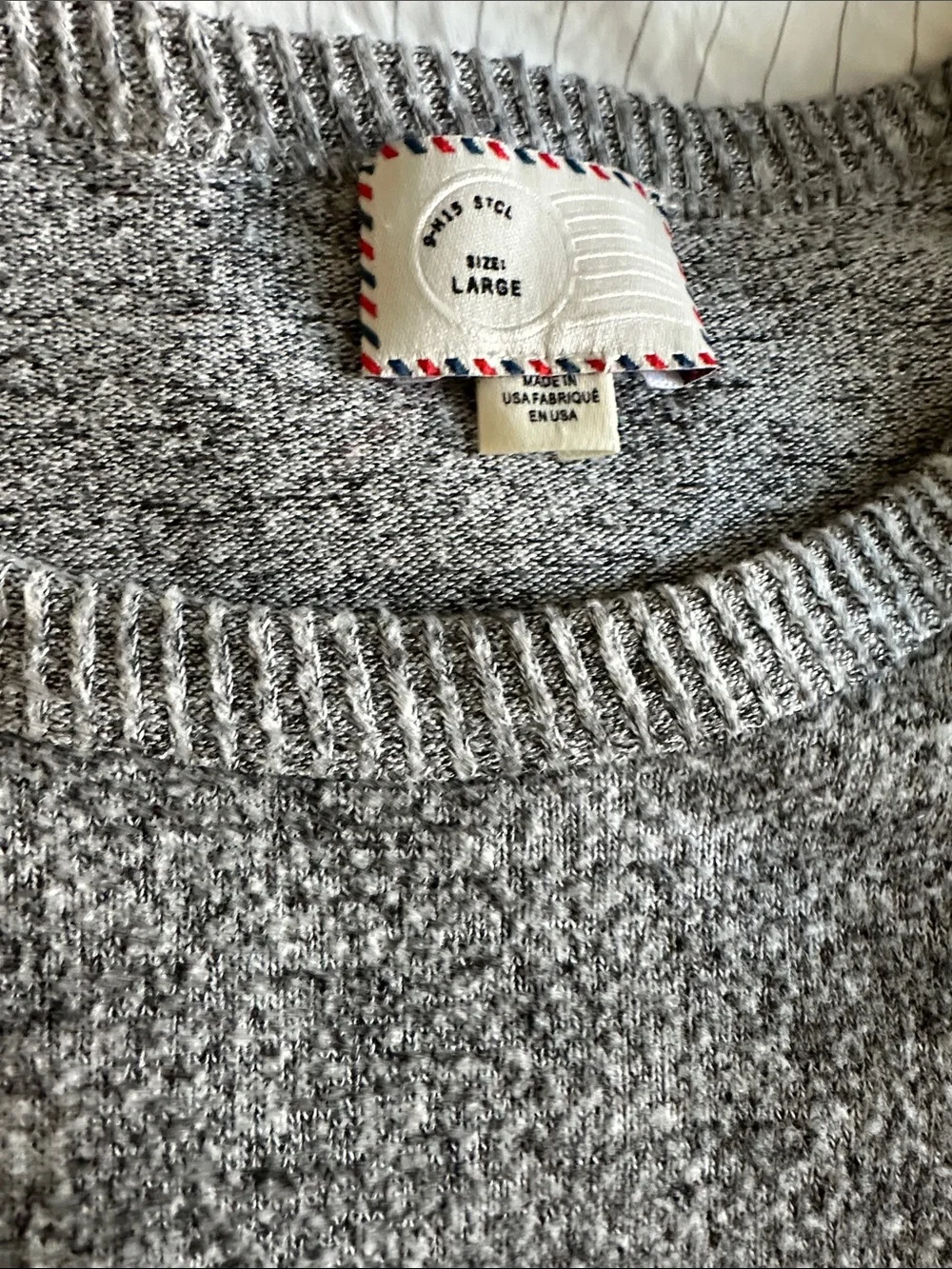 Anthropologie Postmark - Light Gray Ruffle-Hem Women's Sweater - Large